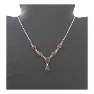 Bijoux Indiens argent - Collier indien Ambre
