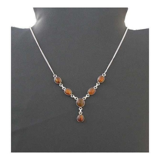 Indian silver jewellery - Indian Amber Necklace,Indian Necklaces