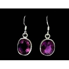 Bijoux indiens argent - Boucles d'Oreilles indiennes Améthyste Bijoux indiens argent - Boucles d'Oreilles indiennes Améthyste