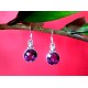 Indian silver jewellery - Earrings Amethyst Indian,Indian Earrings