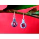 Indian silver jewellery - Earrings Amethyst Indian,Indian Earrings