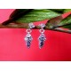 Indian silver jewellery - Earrings Amethyst Indian,Indian Earrings