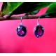 Indian silver jewellery - Earrings Amethyst Indian,Indian Earrings