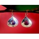 Indian silver jewellery - Earrings Amethyst Indian,Indian Earrings