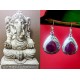 Indian silver jewellery - Earrings Amethyst Indian,Indian Earrings