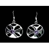 Bijoux indiens argent - Boucles d'Oreilles indiennes Améthyste