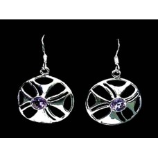 Bijoux indiens argent - Boucles d'Oreilles indiennes Améthyste Bijoux indiens argent - Boucles d'Oreilles indiennes Améthyste