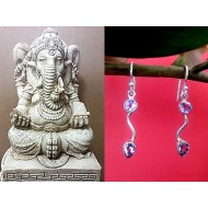 Bijoux inde - Boucles d'Oreilles indiennes Améthyste