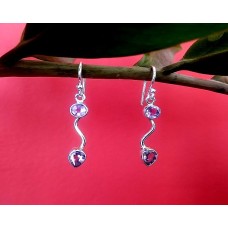 Bijoux inde - Boucles d'Oreilles indiennes Améthyste Bijoux inde - Boucles d'Oreilles indiennes Améthyste
