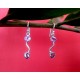 Indian silver jewellery - Earrings Amethyst Indian,Indian Earrings