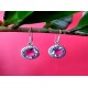 Indian silver jewellery - Earrings Amethyst Indian,Indian Earrings