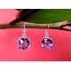 Indian silver jewellery - Earrings Amethyst Indian,Indian Earrings