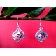 Indian silver jewellery - Earrings Amethyst Indian,Indian Earrings