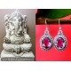 Bijoux indiens - Boucles d Oreilles indiennes argent Améthyste