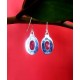 Indian Jewelry - Amethyst Silver Indian Earrings