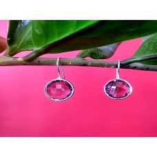 Bijoux indiens argent - Boucles d'Oreilles indiennes Améthyste Bijoux indiens argent - Boucles d'Oreilles indiennes Améthyste