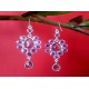 Indian silver jewellery - Earrings Amethyst Indian,Indian Earrings