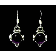 Bijoux indiens - Boucles d'Oreilles indiennes Améthyste Bijoux indiens - Boucles d'Oreilles indiennes Améthyste