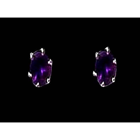 Indian silver jewellery - Earrings Amethyst Indian,Indian Earrings