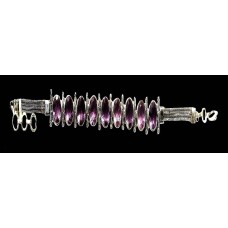Bijoux indiens argent - Bracelet indien Améthyste Bijoux indiens argent - Bracelet indien Améthyste