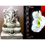 Bijoux indiens argent - Bracelet indien Améthyste