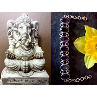 Indian silver jewellery - Indian Amethyst Bracelet