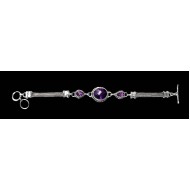 Indian silver jewellery - Indian Amethyst Bracelet