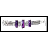 Indian silver jewellery - Indian Amethyst Bracelet