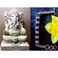 Bijoux indiens argent - Bracelet indien Améthyste