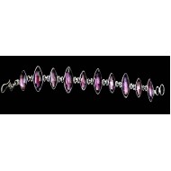 Bijoux indiens argent - Bracelet indien Améthyste