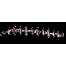 Bijoux indiens argent - Bracelet indien Améthyste Bijoux indiens argent - Bracelet indien Améthyste