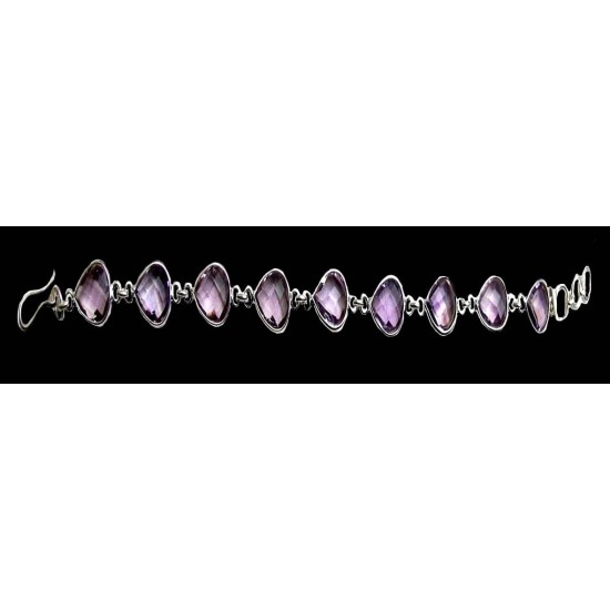 Indian Jewelry - Silver Bracelet and Amethyst