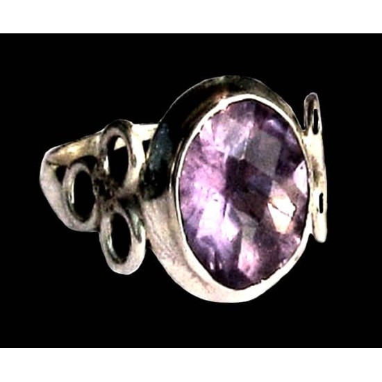 Indian silver jewelry - Indian Amethyst Ring,Indian rings