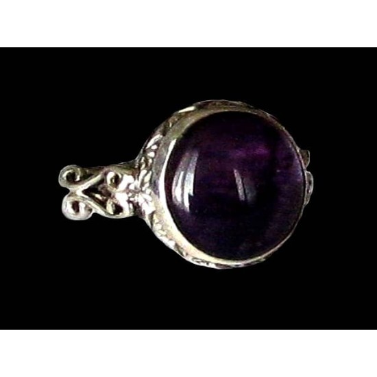 Indian silver jewelry - Indian Amethyst Ring,Indian rings