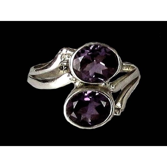 Indian silver jewelry - Indian Amethyst Ring,Indian rings