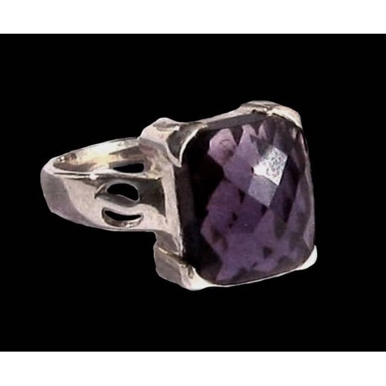 Indian silver jewelry - Indian Amethyst Ring,Silver mens rings