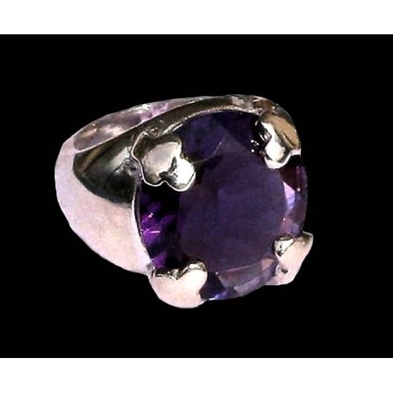 Indian silver jewelry - Indian Amethyst Ring,Indian rings