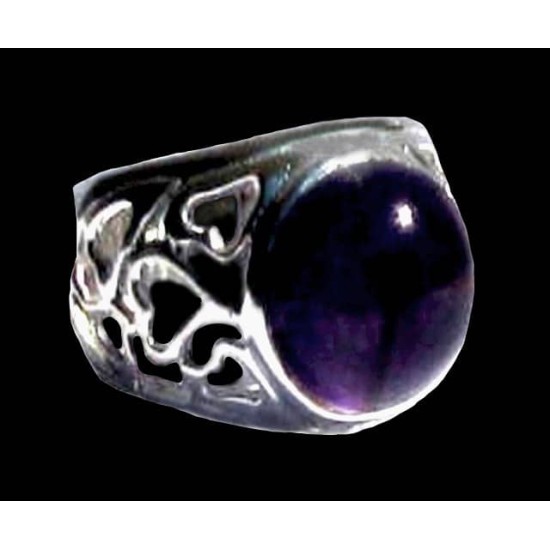 Indian silver jewelry - Indian Amethyst Ring,Silver mens rings