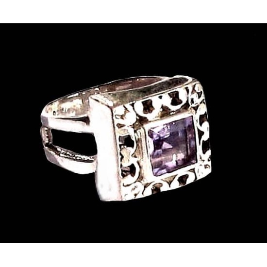 Indian silver jewelry - Indian Amethyst Ring,Indian rings