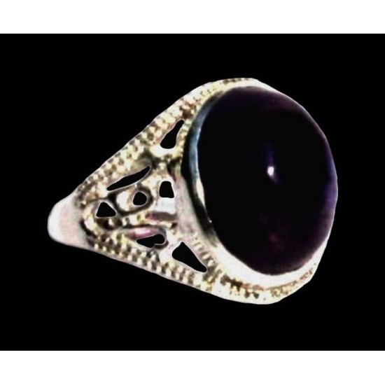 Indian silver jewelry - Indian Amethyst Ring,Silver mens rings