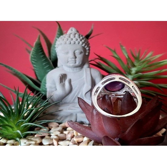 Indian silver jewelry - Indian Amethyst Ring,Silver mens rings