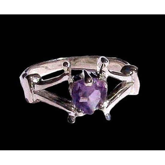 Indian silver jewelry - Indian Amethyst Ring,Indian rings