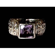 Bijoux indiens - Bague indienne Améthyste Bijoux indiens - Bague indienne Améthyste