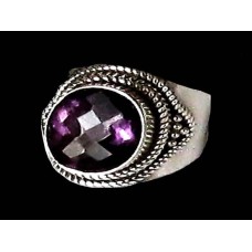 Bijoux indiens - Bague indienne Améthyste Bijoux indiens - Bague indienne Améthyste