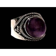 Indian silver jewelry - Indian Amethyst Ring