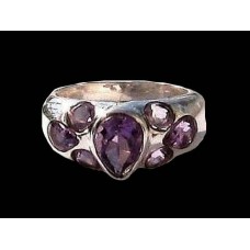 Bijoux indiens - Bague indienne Améthyste Bijoux indiens - Bague indienne Améthyste