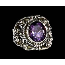 Bijoux indiens - Bague indienne Améthyste Bijoux indiens - Bague indienne Améthyste