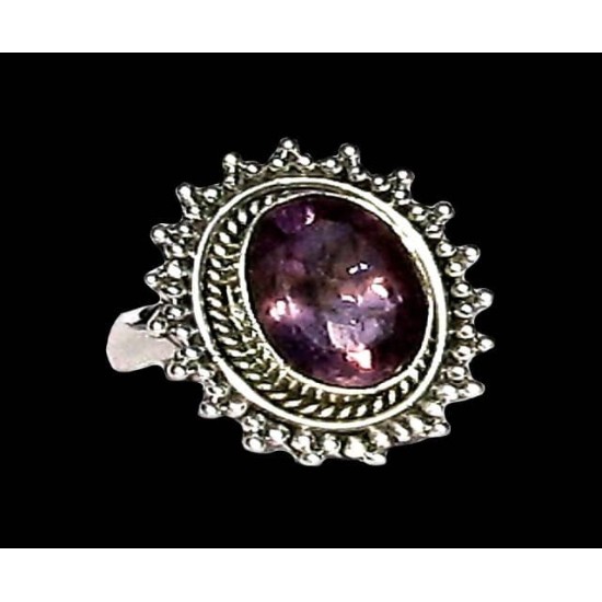 Indian silver jewelry - Indian Amethyst Ring,Indian rings