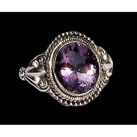 Bijoux indiens - Bague indienne Améthyste (BG-AM-383P) Bijoux indiens - Bague indienne Améthyste,Bagues indiennes