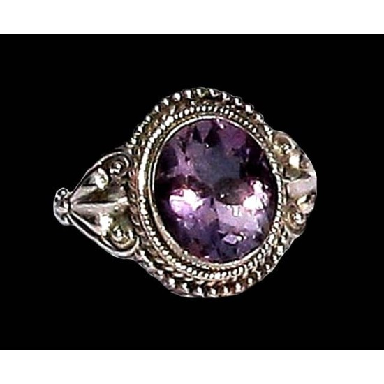 Indian silver jewelry - Indian Amethyst Ring,Indian rings